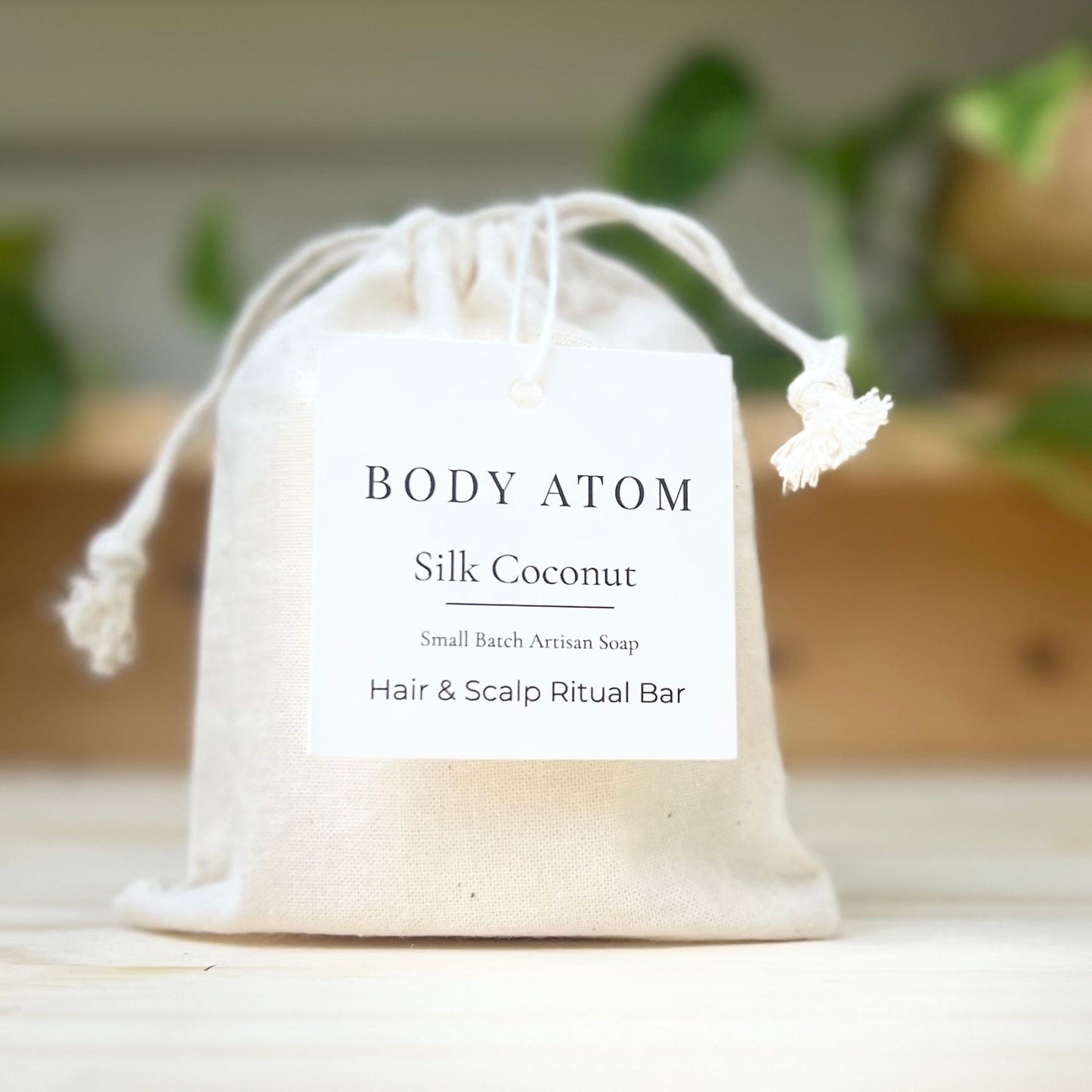 Silk Coconut Hair and Scalp Bar natural coconut oil hair soap with jojoba and castor oil for clean balanced scalp