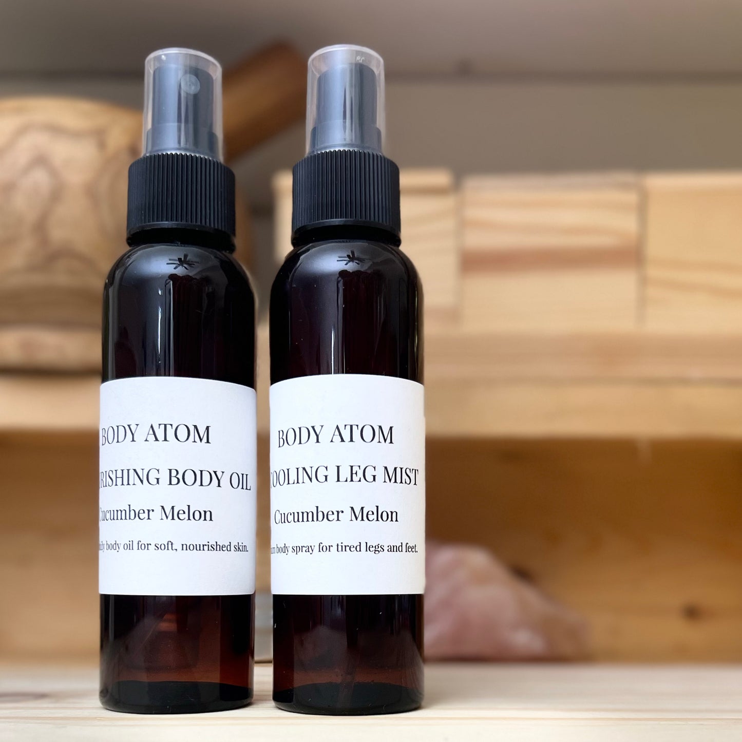 Cooling Leg Mist & Nourishing Body Oil Set – Cucumber Melon | Limited Edition Body Care Duo (5.9 oz + 5.9 oz)