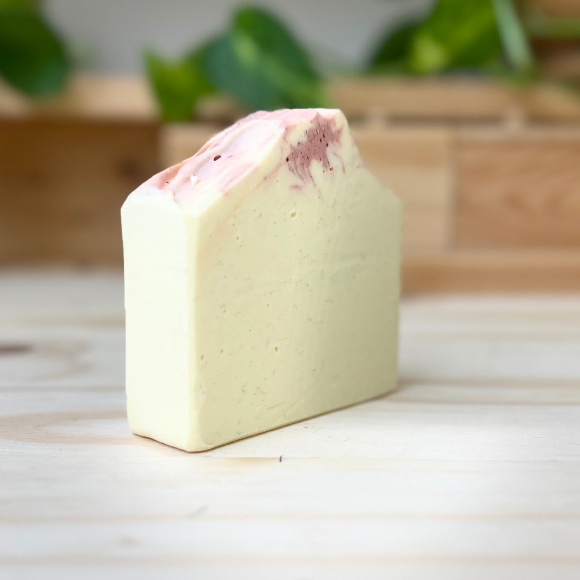 Handcrafted rose clay soap bar with olive oil, coconut oil and shea butter by Body Atom