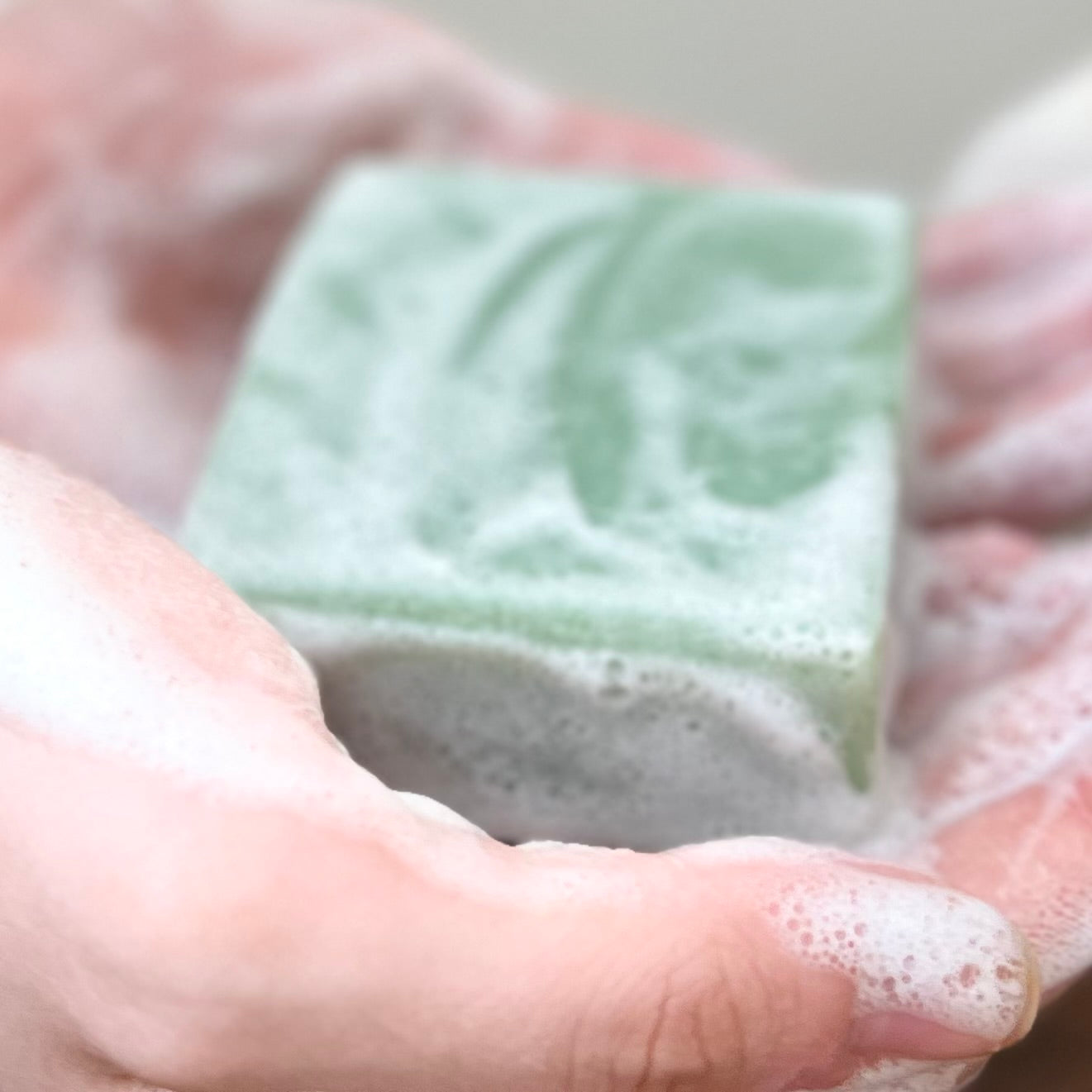 Best soap for acne and clogged pores Botanical Calm aloe and clay soap detoxing skin and clearing breakouts naturally
