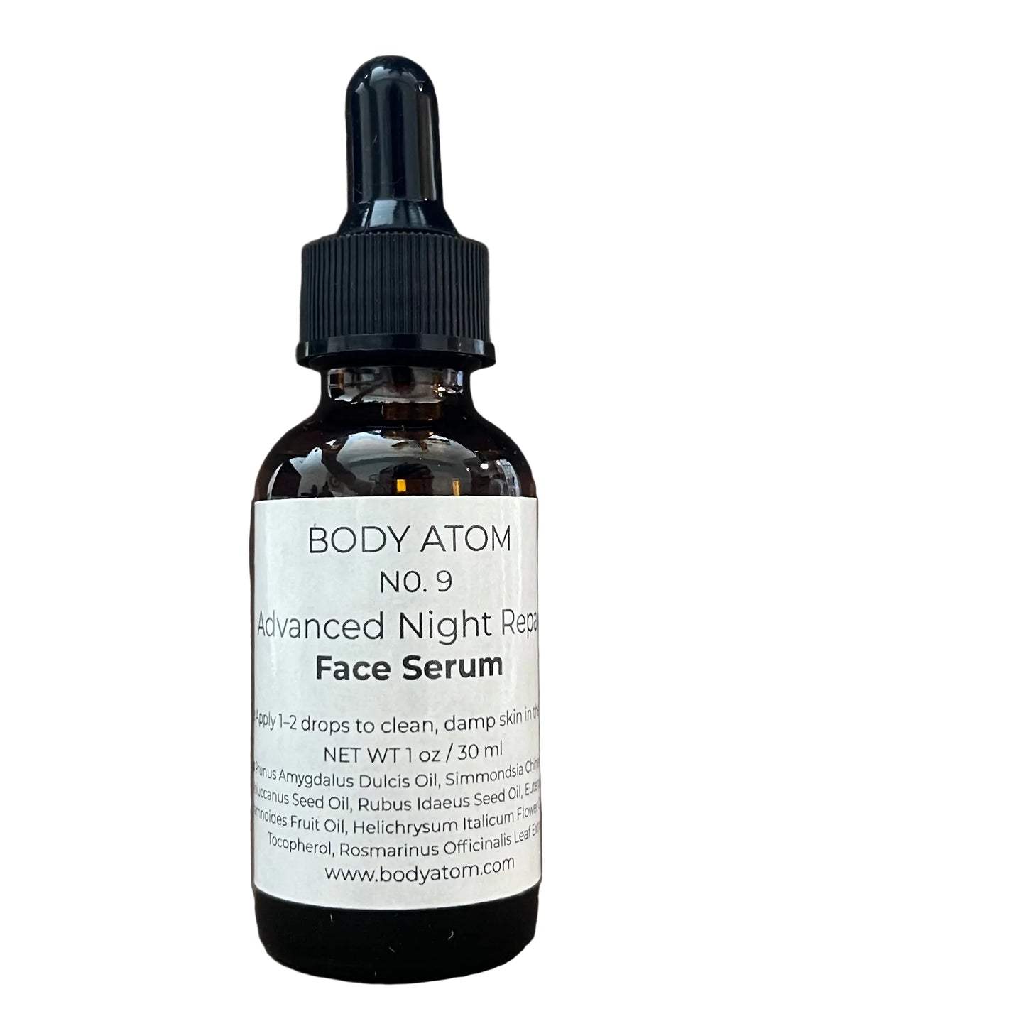 Advanced night repair face serum for overnight skin renewal and glow by Body Atom