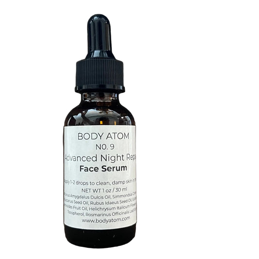 Advanced night repair face serum for overnight skin renewal and glow by Body Atom