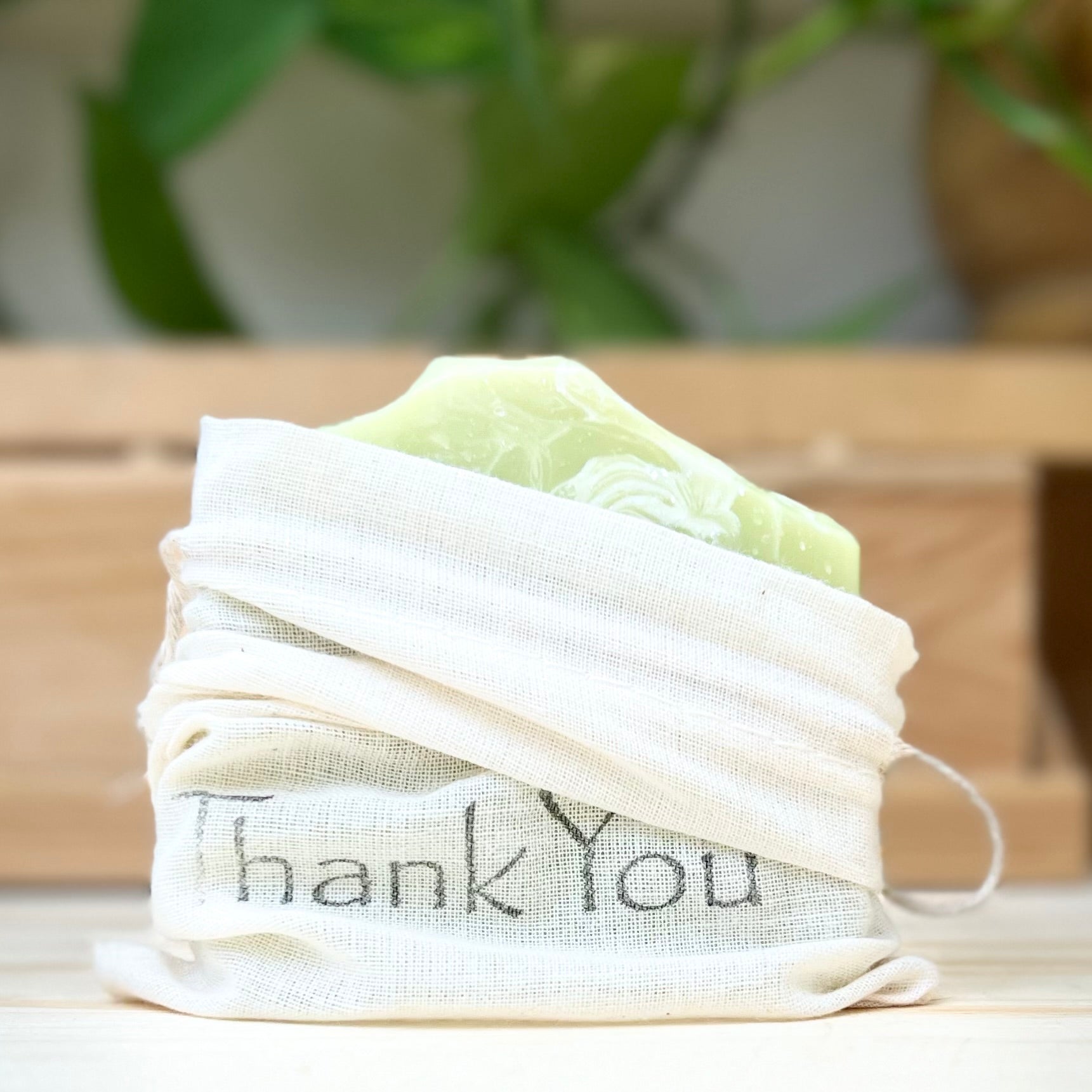 Handcrafted aloe and green clay botanical soap with eucalyptus and peppermint essential oils