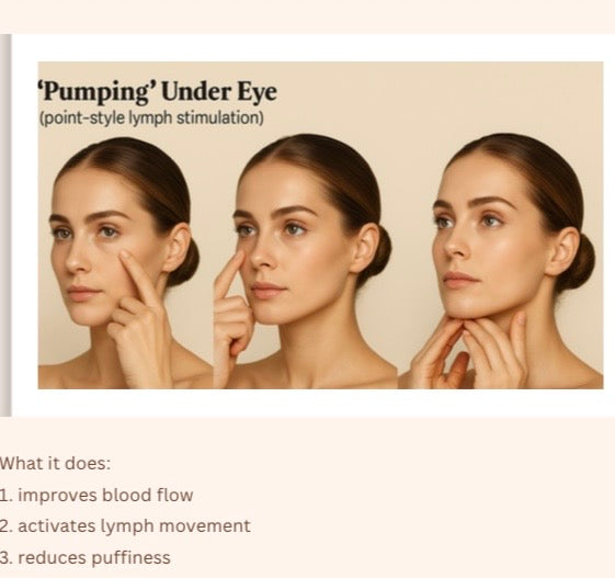 Natural face lift method from eBook demonstrating simple daily facial massage routine for firm and radiant skin